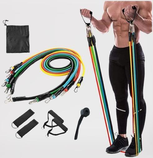 Double Toning Resistance Tube Heavy Quality Exercise Band for Stretching - GadgetPlus