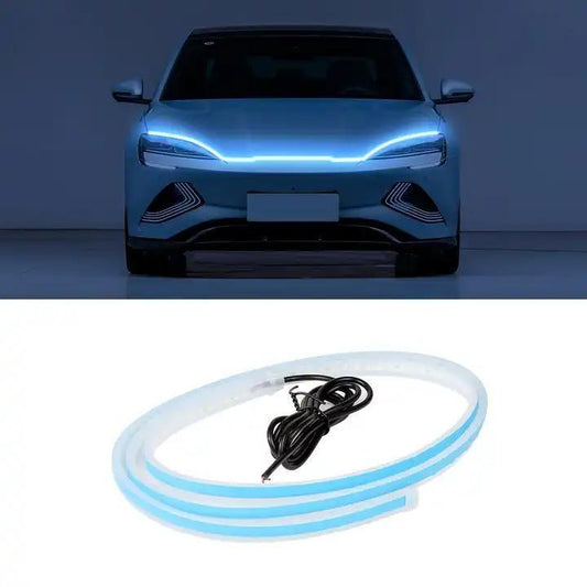 Universal Flexible Car Led Hood Strip Lights (White Light) - GadgetPlus