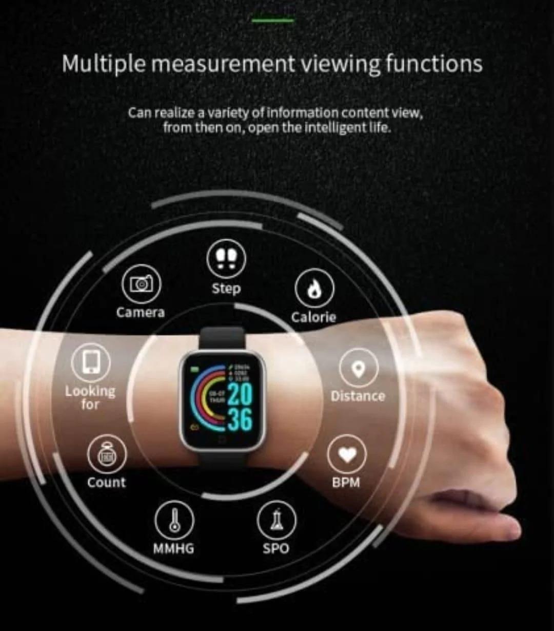 D20 Bluetooth Wireless Smart Watch Fitness Band - GadgetPlus
