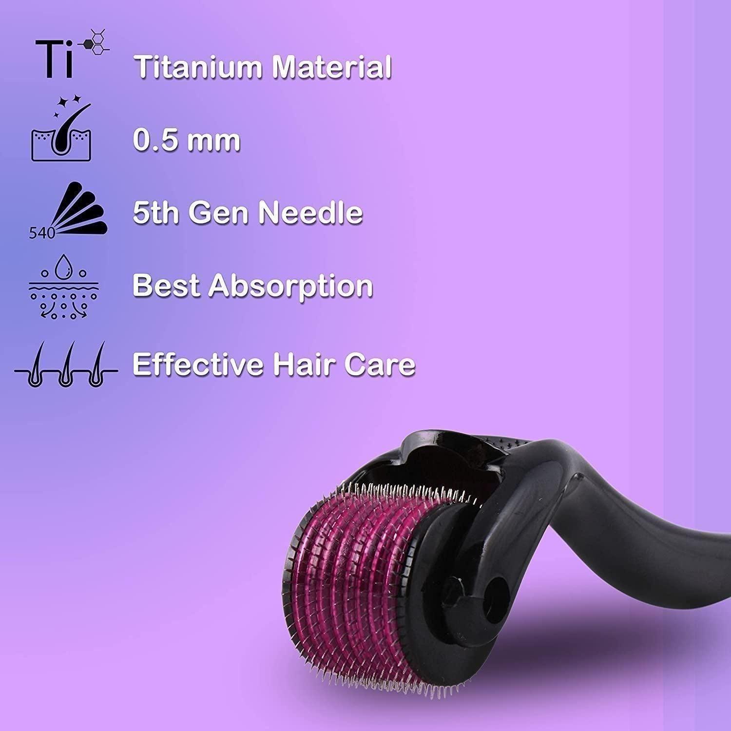 Derma Roller for hair regrowth men/women 0.5 mm - GadgetPlus