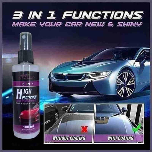 3 In 1 High Protection Quick Car Coating Spray - GadgetPlus